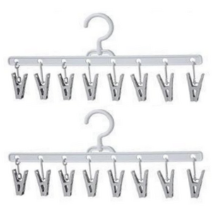 공간활용 모자 다용도 집게형 걸이, 그레이, 2개