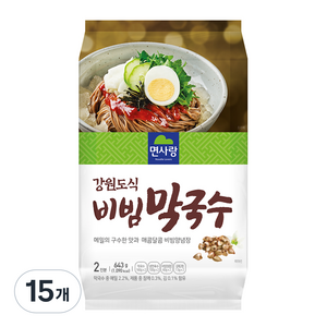 면사랑 강원도식 비빔 막국수 2인분, 643g, 15개
