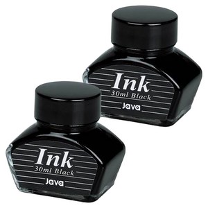 자바펜 만년필 병잉크 30ml, 2개, 흑색