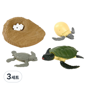 캐스비 네이처 성장과정 피규어 거북이 세트, 3세트