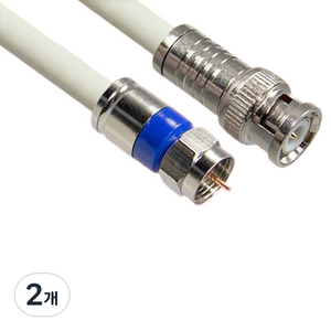 마하링크 국산 BNC TO RF 5C 동축 케이블 고급형 화이트, 5m, 2개, MLZ-WBR050 5m