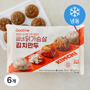 굽네 닭가슴살 김치만두(냉동), 180g, 6개
