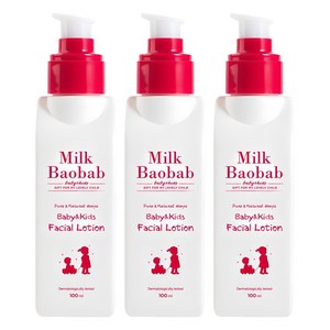 밀크바오밥 비오클라쎄 베이비&키즈 페이셜 로션, 100ml, 3개