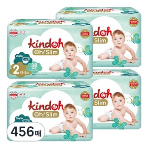 킨도 프리미엄 오슬림 밴드형 기저귀, 2단계, 456매