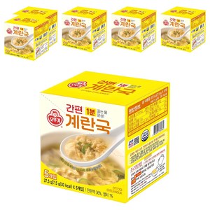 오뚜기 간편 계란국 5개입, 37.5g, 6개