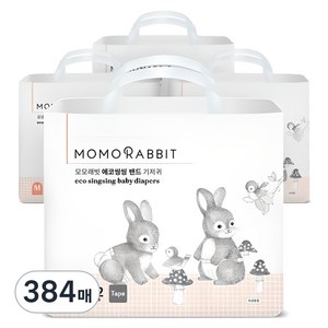 모모래빗 에코씽씽 밴드형 기저귀 아동공용, 중형(M), 384매