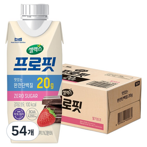 셀렉스 프로핏 딸기초코, 54개, 250ml