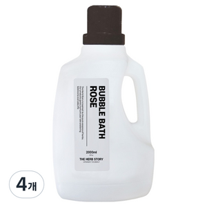 더허브스토리 대용량 버블바스 로즈, 2L, 4개