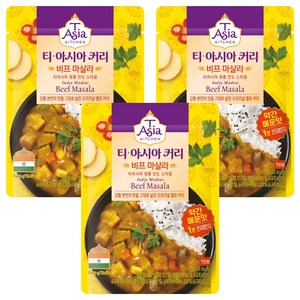 티아시아키친 비프 마살라 커리, 170g, 3개