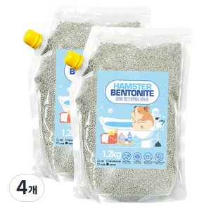 로웰 소동물 벤토나이트 모래 라벤더향, 1.2kg, 4개