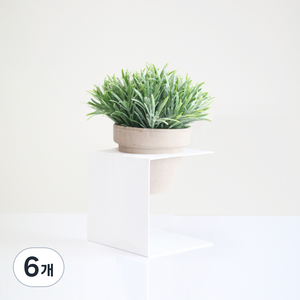 도시정원 스틸 화분거치대, 화이트, 6개