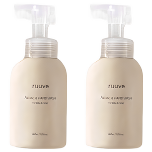 ruuve 유아용 페이셜 핸드 워시, 무향, 400ml, 2개