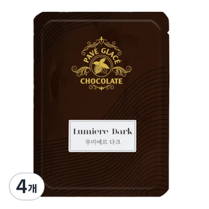 파베글라스 루미에르 컴파운드 코인 코팅 다크초콜릿, 1kg, 4개