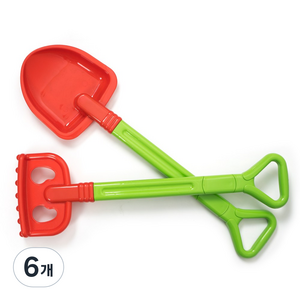 비앤씨 모래놀이 Big 삽 갈퀴 세트, 혼합색상, 310g, 6개