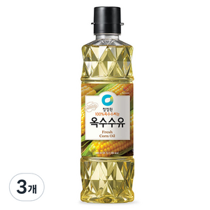 청정원 옥수수유, 900ml, 3개
