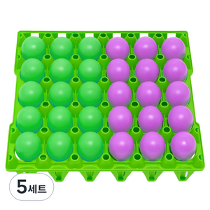 시작 계란판 빙고 탁구공 게임세트, 5세트, 그린