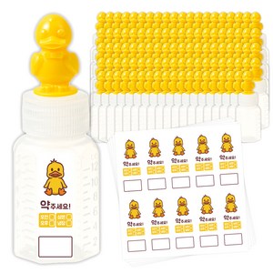 코멧 오리캐릭터 12ml 물약병 스티커 100P 세트, 1세트