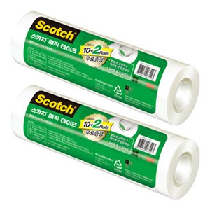 스카치 매직테이프 리필 18mm x 20m 12롤, 반투명, 2개