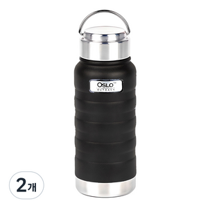 오슬로 아웃백 텀블러, 블랙, 500ml, 2개
