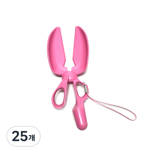 DM 알럽펫 강아지용 야외 가위모양 대변 집게, 핑크, 25개
