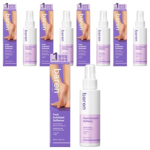 바렌 발 각질지우개 풋 소프트너, 1개입, 5개, 100ml