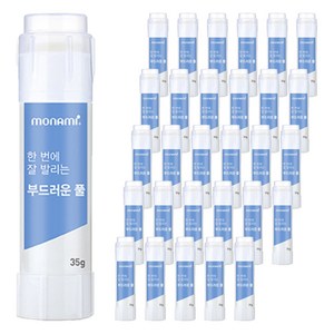 모나미 한 번에 잘 발리는 부드러운 풀, 35g, 48개