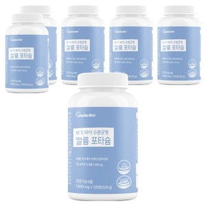 헬로바이오 프리미엄 칼륨 포타슘 120g, 6개, 120정