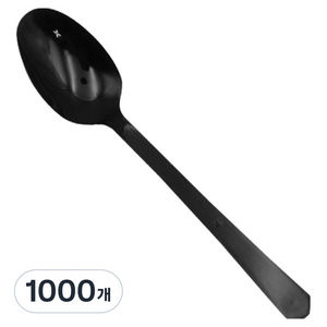 뜯을 필요 없는 일회용 숟가락 검정, 1000개, 1개입
