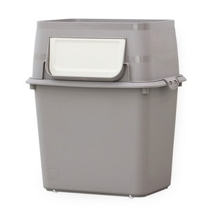 한진이앤지 리빙스마일 탱크 분리수거함 대형 50L, 브라운