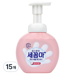 세균아꼼짝마 항균 버블 핸드워시 파우더향, 250ml, 15개