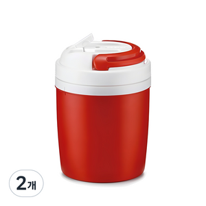 로이첸 미니비 보냉보온통, 레드, 3.3L, 2개
