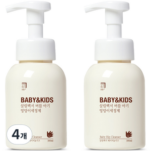 살림백서 베이비 앤 키즈 버블 아기 엉덩이 바디클렌저 라벤더향, 300ml, 4개