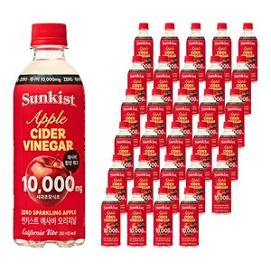 썬키스트 애사비 제로 스파클링 탄산음료, 350ml, 36개