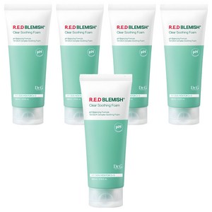 닥터지 약산성 레드 블레미쉬 클리어 수딩 폼, 200ml, 5개
