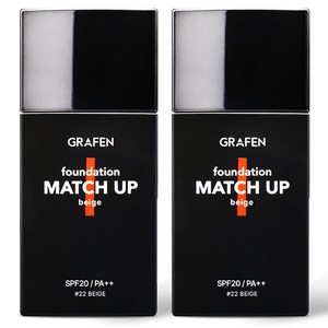 그라펜 매치업 파운데이션 40ml, 22 Beige, 2개