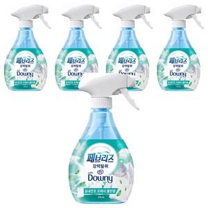 페브리즈 다우니 섬유탈취제 실내건조 프레시클린향 본품, 370ml, 5개