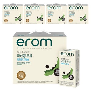 이롬 황성주 박사의 국산콩 두유 검은콩 고칼슘, 190ml, 100개