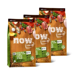 now 시니어 강아지 그레인프리 스몰브리드 건식사료, 칠면조, 2kg, 3개