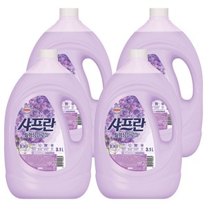 샤프란 플러스 섬유유연제 릴렉싱아로마 본품, 3.1L, 4개 골드박스 특가