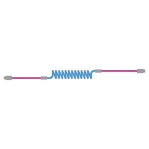 아더어스 코일 라이트닝 고속충전 타입C to 라이트닝 케이블, 65cm, 블루, 1개