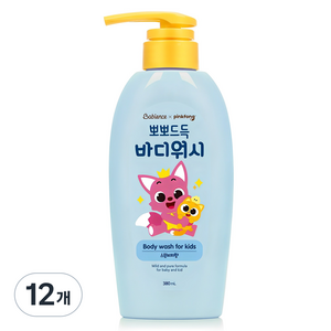 베비언스 핑크퐁 뽀뽀드득 바디워시 스윗피치향, 380ml, 12개