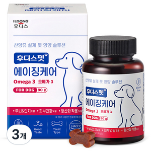 후디스펫 강아지 영양제, 3개, 80g