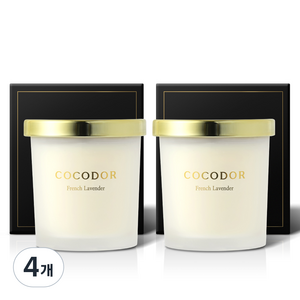 코코도르 소이캔들 스몰자, 프렌치라벤더, 130g, 4개