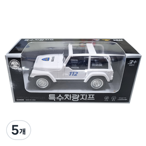 경찰 특수차량 지프 작동완구, 혼합색상, 5개
