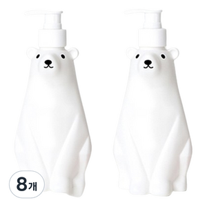 칠린 뿌꼼 펌프 디스펜서 리필용기 450ml, 화이트, 8개