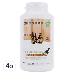 바르는천연황토벽지, CreamIvory, 1, 4개