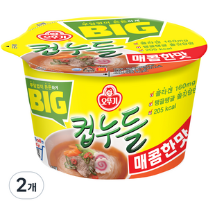 오뚜기 빅컵누들 매콤한맛 61g, 2개