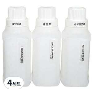세제 리필 소분용기 세제통 2L 3p + 라벨지 세트, 4세트