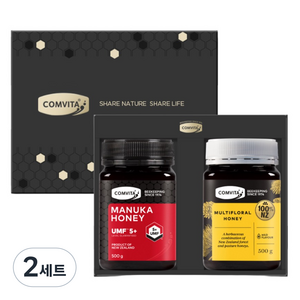 콤비타 UMF5+마누카꿀 & 야생화꿀 선물세트, 1kg, 2세트