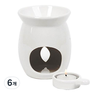 도자기 아로마 램프, 화이트, 6개